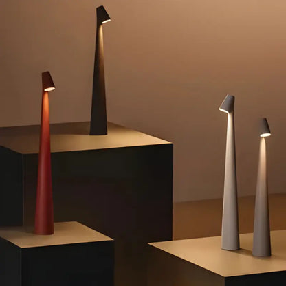 Minimalist Table Lamp with Stepless Dimming and USB-C Rechargeable, Adjustable Color Temp Veldora