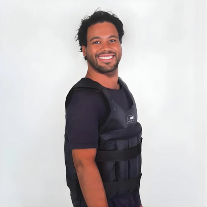 Adjustable Weighted Vest with Removable Pouches and Even Weight Balance, 110 Lb Max Veldora