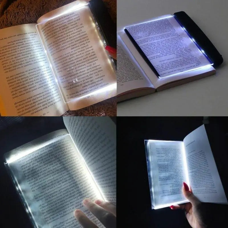Book Light with Slim Flat LED Panel and Rechargeable USB Bookmark, Adjustable Brightness Veldora
