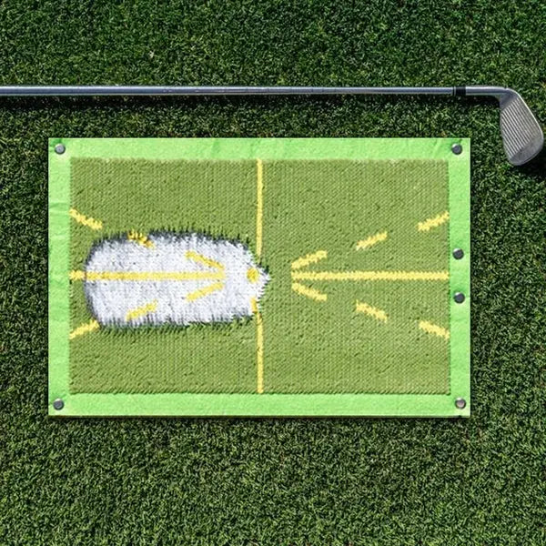 Golf Impact Mat with Instant Divot Feedback and Durable Practice Surface, Includes Stake Veldora