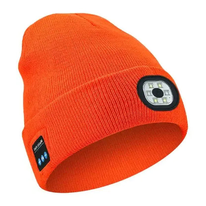 Bluetooth Beanie with Front LED Light and Built-In Speakers, Removable Module Veldora