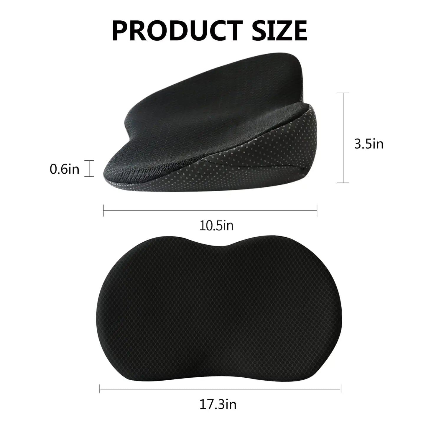 Car Seat Cushion with Memory Foam and 3.5-Inch Lift, Breathable Zippered Cover Veldora
