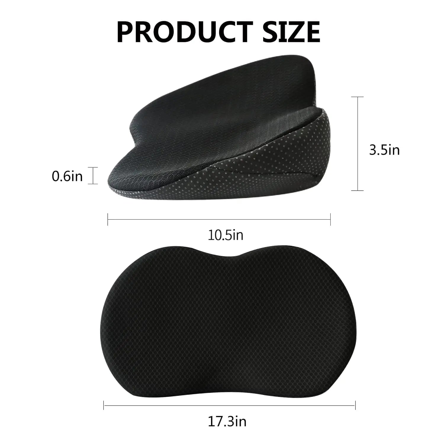 Car Seat Cushion with Memory Foam and 3.5-Inch Lift, Breathable Zippered Cover Veldora
