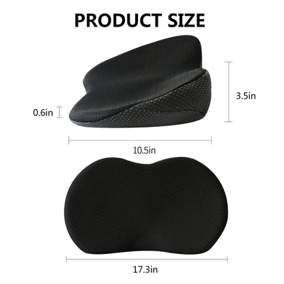 Car Seat Cushion with Memory Foam and 3.5-Inch Lift, Breathable Zippered Cover Veldora