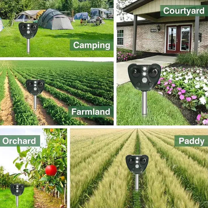 Solar Powered Ultrasonic Bird Repeller vanistore-store