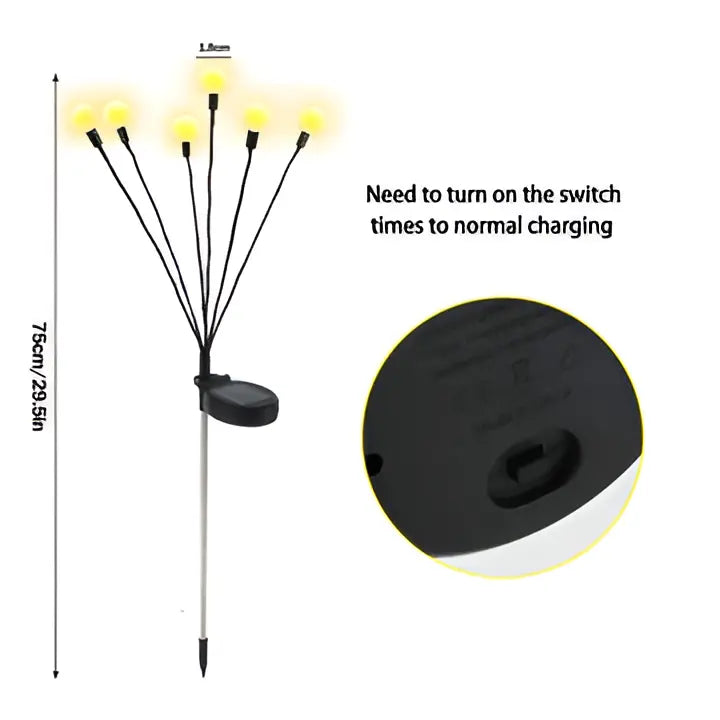 Garden Solar Lights with Firefly Motion and Warm White LEDs, Weather-Resistant Veldora
