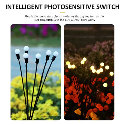 Garden Solar Lights with Firefly Motion and Warm White LEDs, Weather-Resistant Veldora
