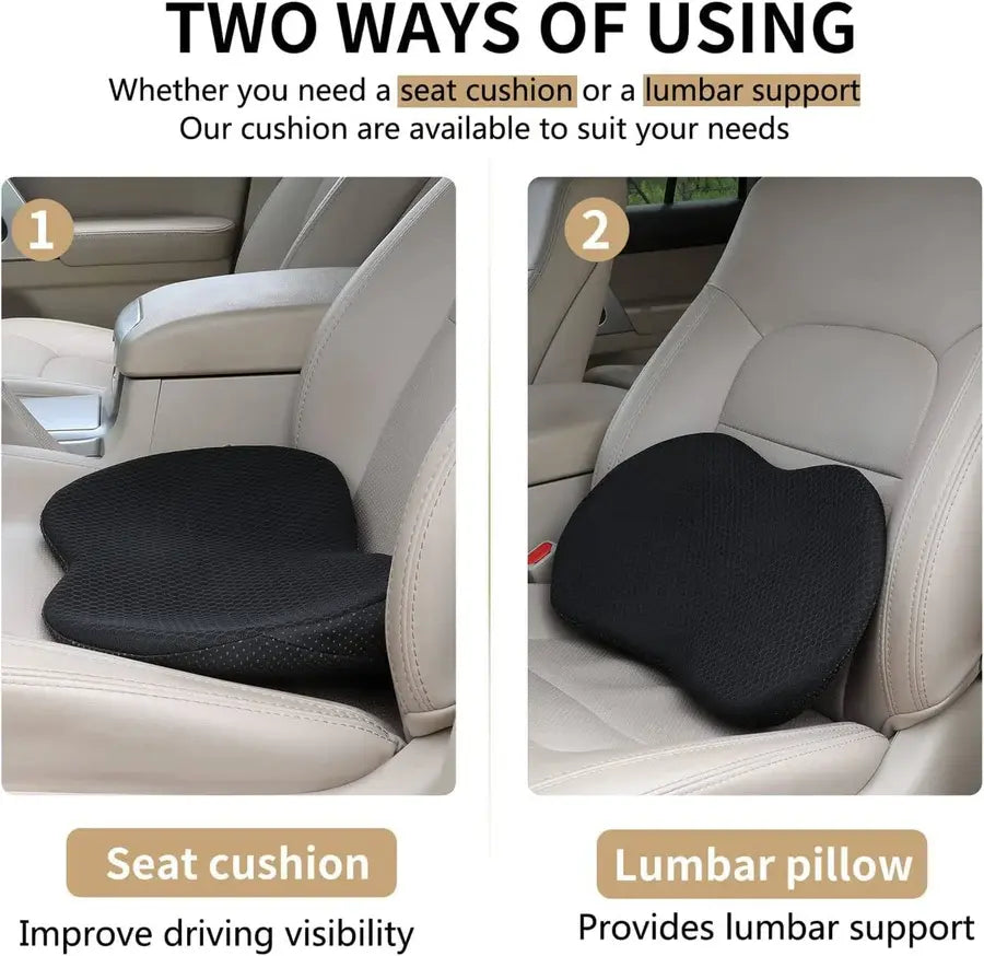 Seat Booster Cushion with Memory Foam and Non-Slip Base, 3.5 in Lift for Cars Veldora
