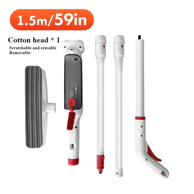 Telescopic Window Cleaner with Integrated Spray and Microfiber Scrub, 51 Inch Reach Veldora