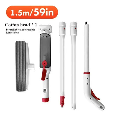 Telescopic Window Cleaner with Integrated Spray and Microfiber Scrub, 51 Inch Reach Veldora