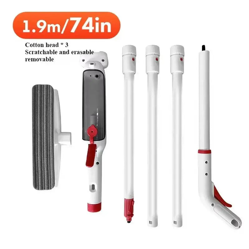 Telescopic Window Cleaner with Integrated Spray and Microfiber Scrub, 51 Inch Reach Veldora