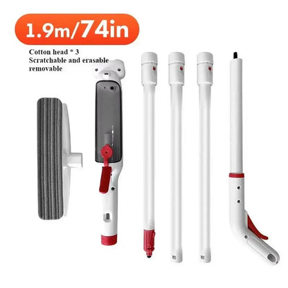 Telescopic Window Cleaner with Integrated Spray and Microfiber Scrub, 51 Inch Reach Veldora