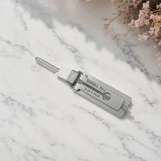 Key Decoder Tool with Pick Function and Ergonomic Grip, Stainless Steel, 6.3 Inch Veldora