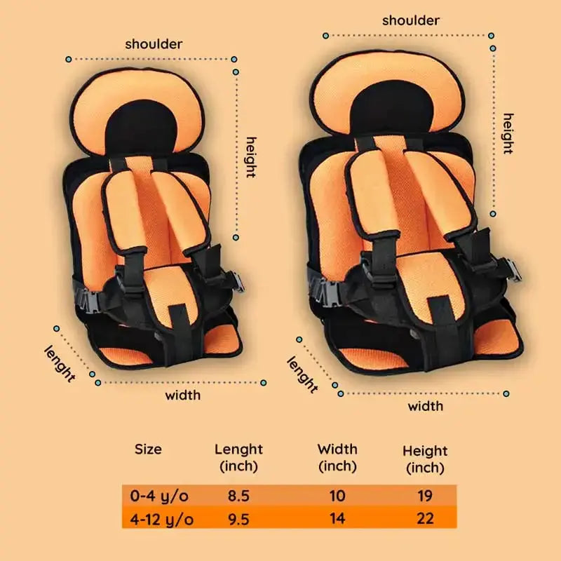 Child Car Seat Cushion with Five-Point Harness and Breathable Mesh, Adjustable Non-Slip Base Veldora