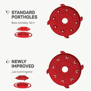 Hummingbird Feeder with Ant Moat and Eight Feeding Ports, 16 Oz Capacity Veldora