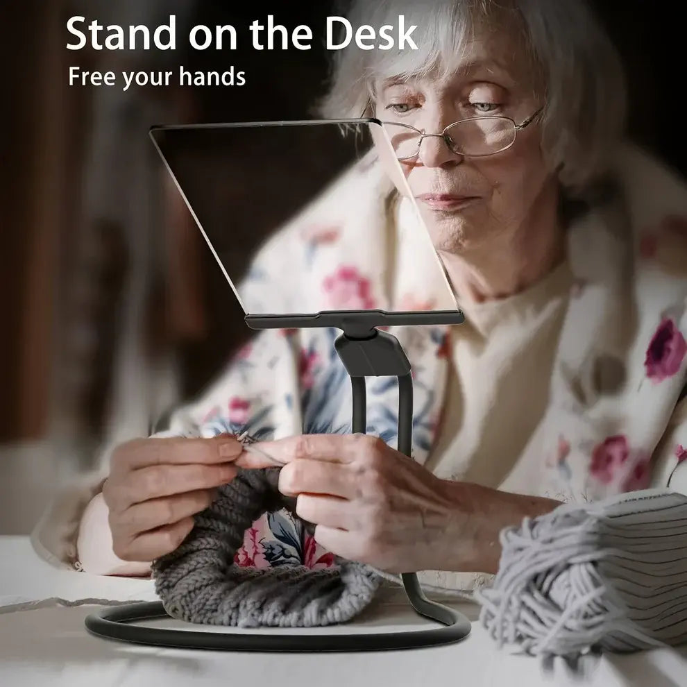 Flexible Neck Magnifier with Wide Optical Lens and Clamp Base, Portable Hands-Free Reader Veldora