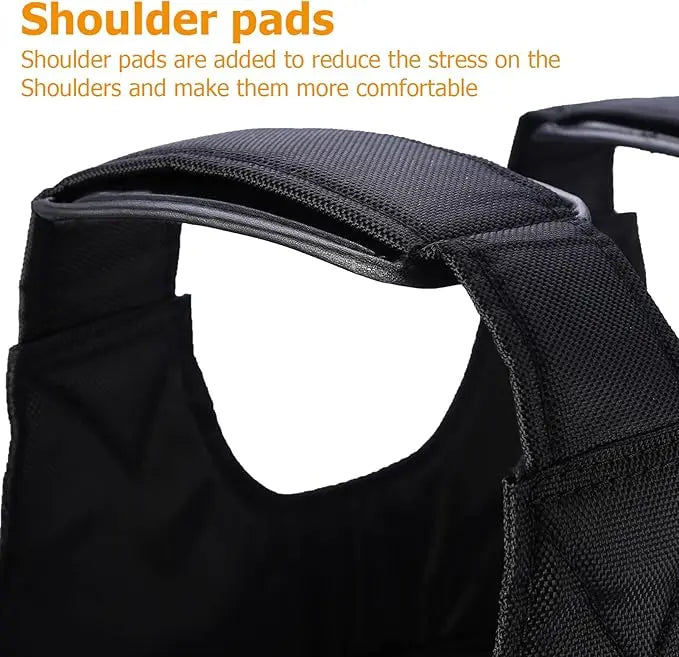 Adjustable Weighted Vest with Removable Pouches and Even Weight Balance, 110 Lb Max Veldora