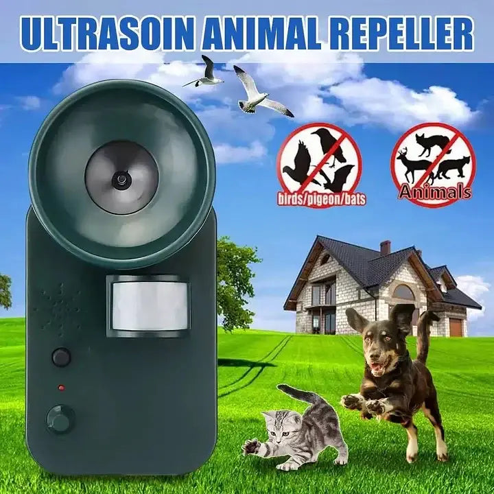 Ultrasonic Animal Repeller with Adjustable Pitch and Motion-Activated Sensor, 50ft Range Veldora