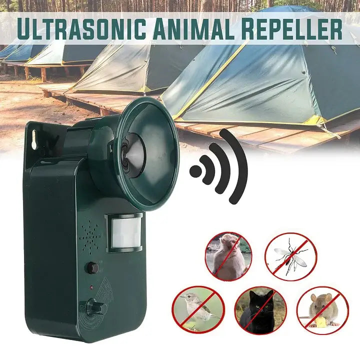 Ultrasonic Animal Repeller with Adjustable Pitch and Motion-Activated Sensor, 50ft Range Veldora