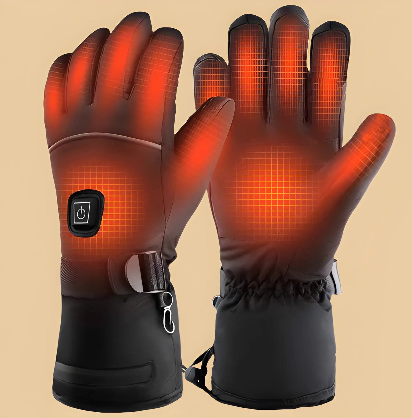 Rechargeable Heated Gloves with Rapid Heating and Removable Battery Pack, Water Resistant Veldora