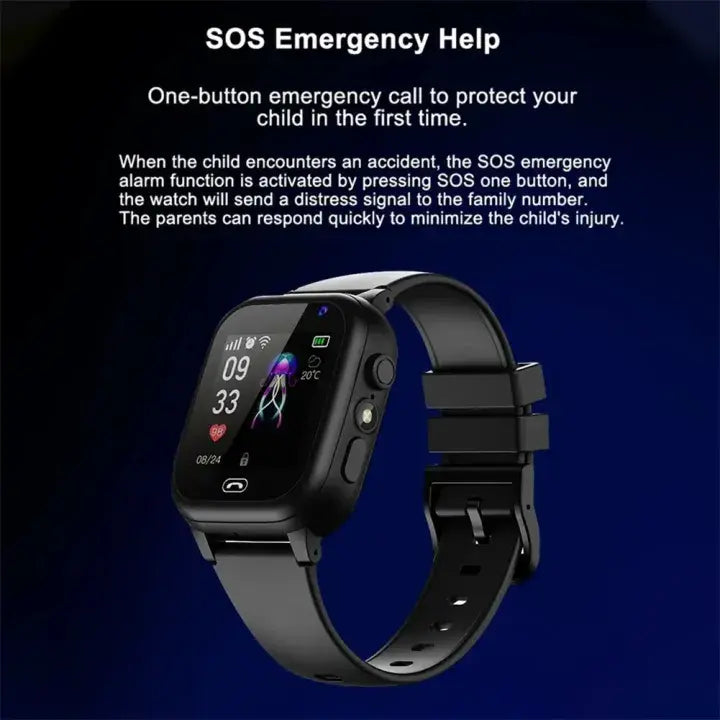 Kids GPS Smartwatch with Real-Time Tracking and SOS Button, 48-Hour Battery Veldora