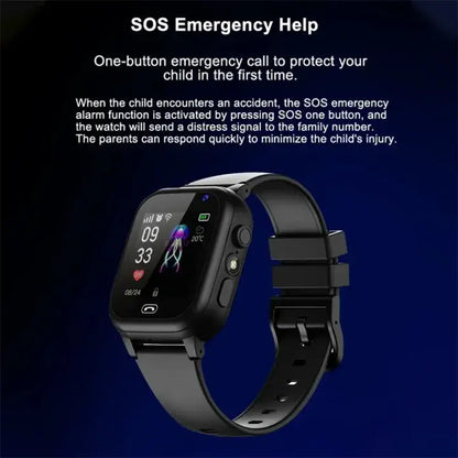 Kids GPS Smartwatch with Real-Time Tracking and SOS Button, 48-Hour Battery Veldora