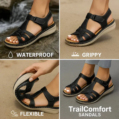 Women's Support Sandals with Contoured Footbed and Cushioned Midsole, Adjustable Straps Veldora