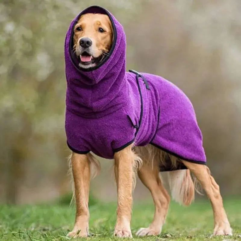 Dog Winter Coat with Waterproof Shell and Plush Fleece, Harness-Friendly Back Opening Veldora