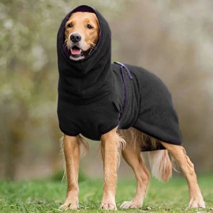 Dog Winter Coat with Waterproof Shell and Plush Fleece, Harness-Friendly Back Opening Veldora