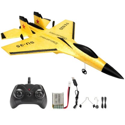 Beginner RC Airplane with 3-Axis Gyro and Dual Batteries, LED Flight Lights Veldora