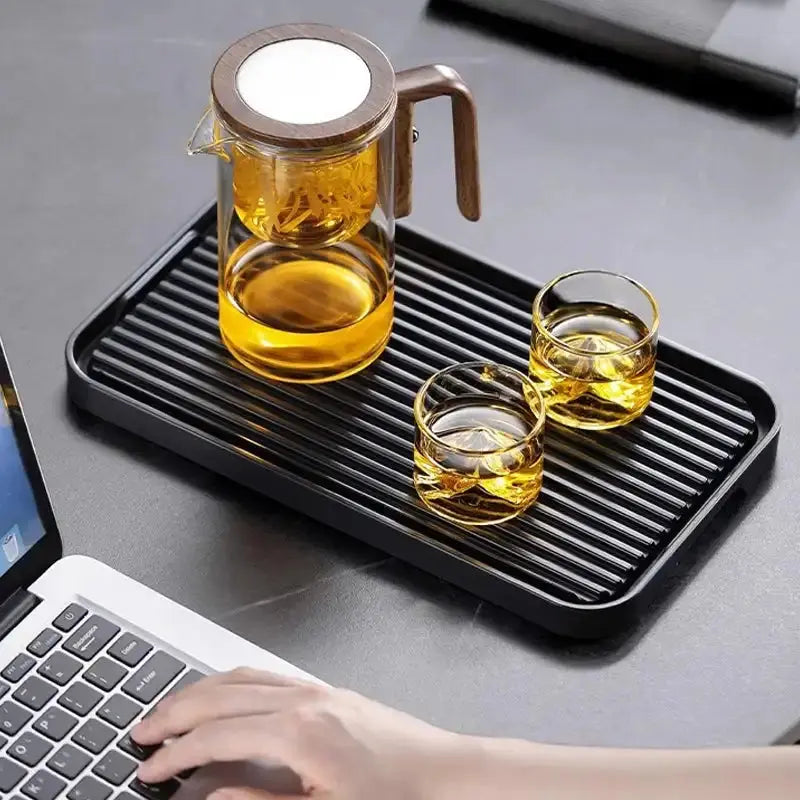 Borosilicate Glass Teapot with Removable Infuser and Wooden Handle, Drip-Free Spout Veldora