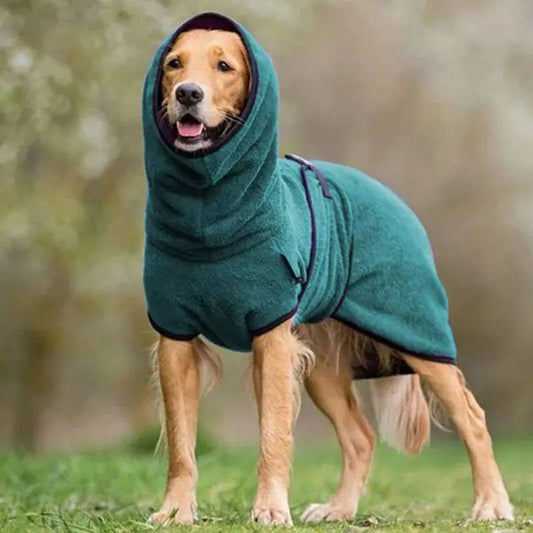Dog Winter Coat with Waterproof Shell and Plush Fleece, Harness-Friendly Back Opening Veldora