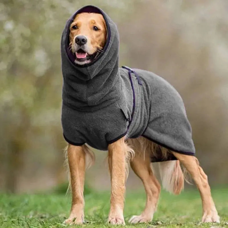Dog Winter Coat with Waterproof Shell and Plush Fleece, Harness-Friendly Back Opening Veldora