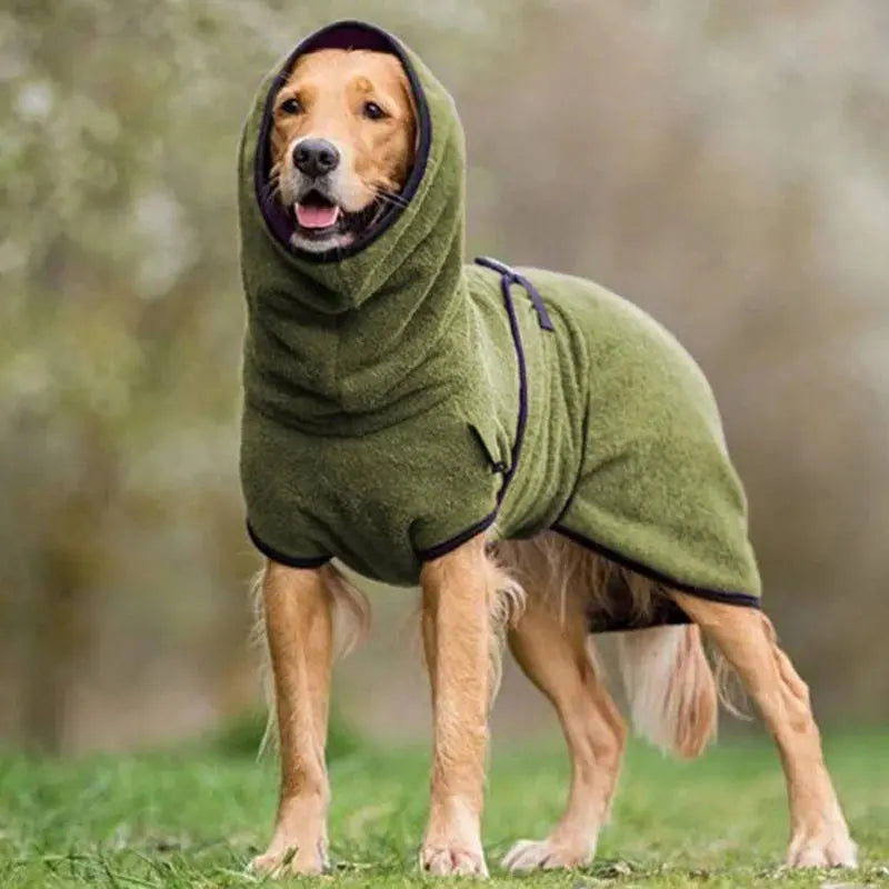 Dog Winter Coat with Waterproof Shell and Plush Fleece, Harness-Friendly Back Opening Veldora
