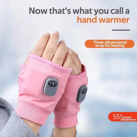 Heated Gloves with USB-C Rechargeable Battery and Adjustable Heat Control, Fingerless Veldora