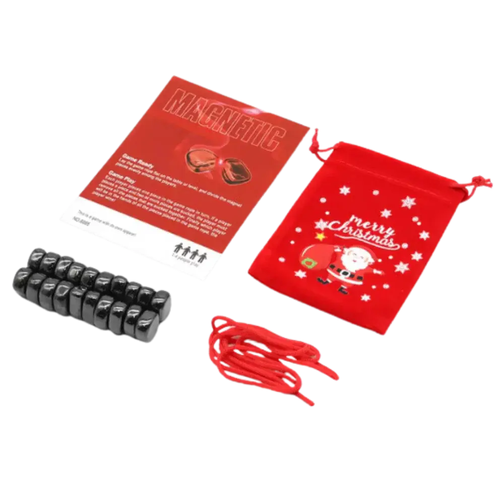 Magnetic Strategy Game with Rope Boundary and 20 Pieces, Compact Carry Bag Included Veldora