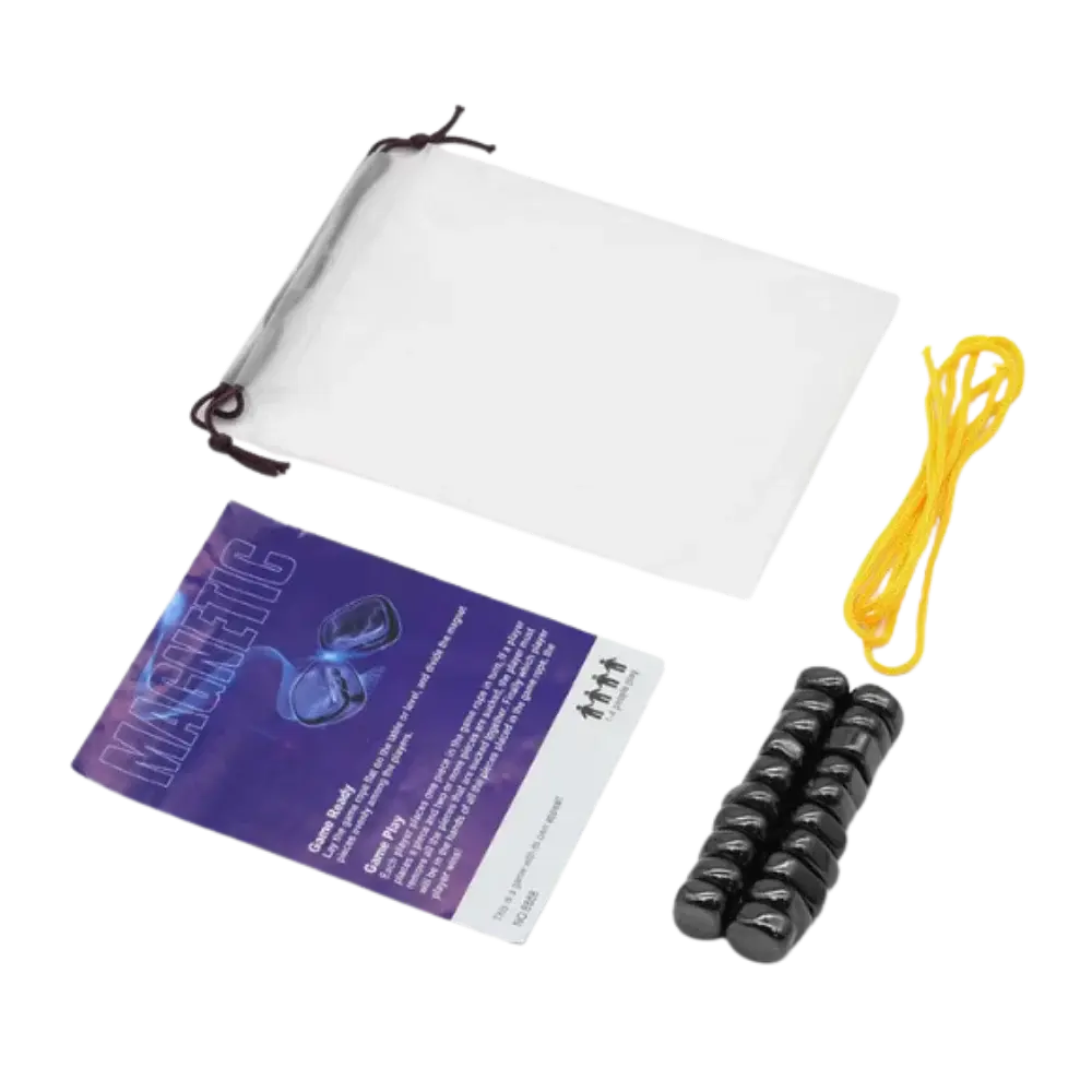 Magnetic Strategy Game with Rope Boundary and 20 Pieces, Compact Carry Bag Included Veldora