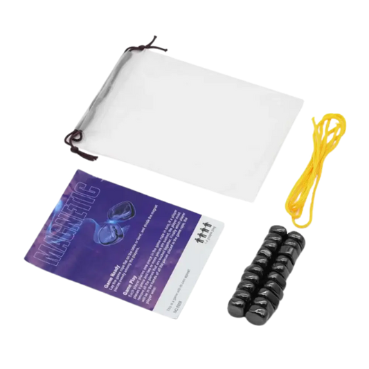 Magnetic Strategy Game with Rope Boundary and 20 Pieces, Compact Carry Bag Included Veldora