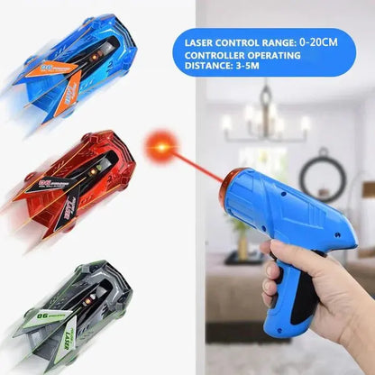 Wall Climbing RC Car with Laser Point Remote and LED Effects, Rechargeable Battery Veldora