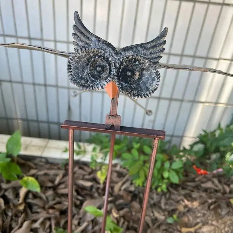 Garden Bird Sculpture with Lifelike Flapping Wings and Ground Stake Mount Veldora