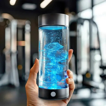 Portable Hydrogen Water Bottle with USB Electrolyzer and One-Button Operation, 300 ml Veldora