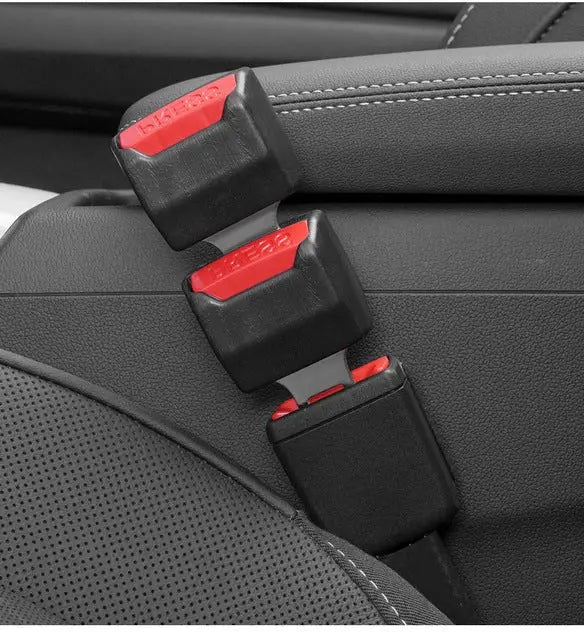 Seat Belt Extender with Secure Locking and Reinforced Metal Core, 2-Pack Veldora