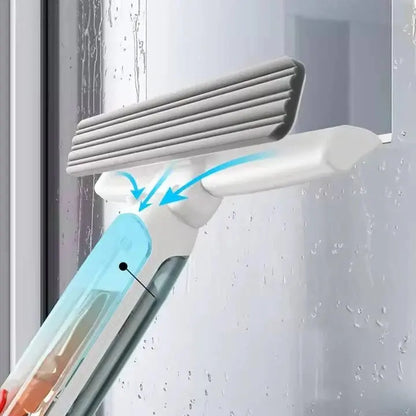 Telescopic Window Cleaner with Integrated Spray and Microfiber Scrub, 51 Inch Reach Veldora