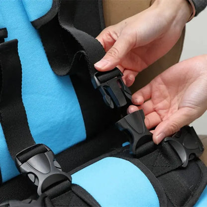 Portable Travel Car Seat with Five-Point Harness and Foldable Lightweight Design, Ages 1-14 Veldora