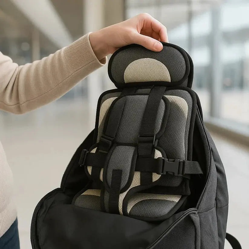 Portable Travel Car Seat with Five-Point Harness and Foldable Lightweight Design, Ages 1-14 Veldora