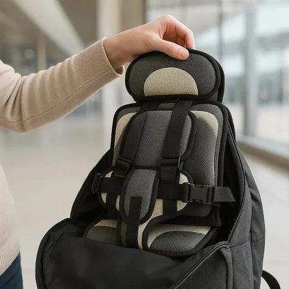 Portable Travel Car Seat with Five-Point Harness and Foldable Lightweight Design, Ages 1-14 Veldora
