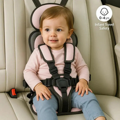Portable Travel Car Seat with Five-Point Harness and Foldable Lightweight Design, Ages 1-14 Veldora