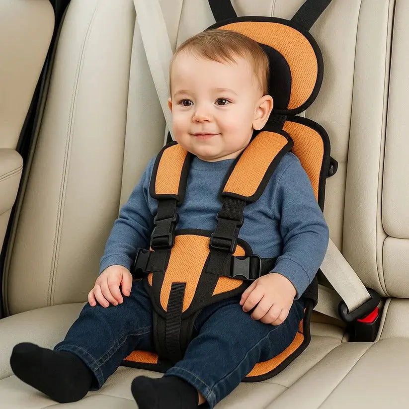 Portable Travel Car Seat with Five-Point Harness and Foldable Lightweight Design, Ages 1-14 Veldora