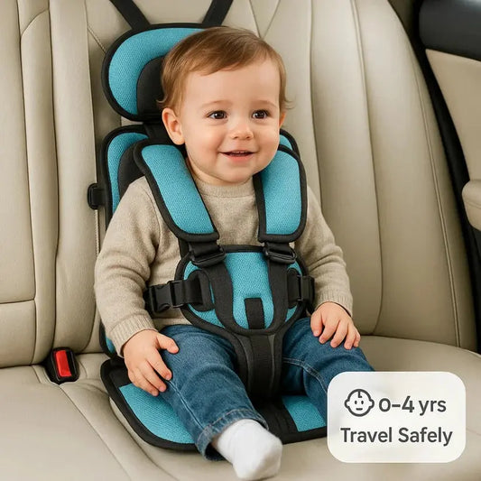 Portable Travel Car Seat with Five-Point Harness and Foldable Lightweight Design, Ages 1-14 Veldora