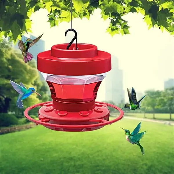 Hummingbird Feeder with Ant Moat and Eight Feeding Ports, 16 Oz Capacity Veldora